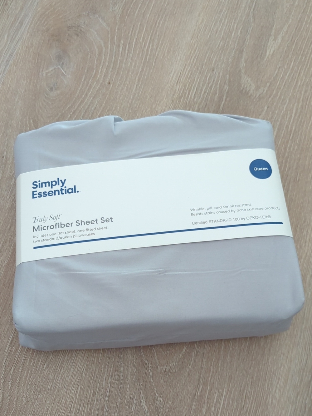 Queen Soft Bed Sheets Gray New